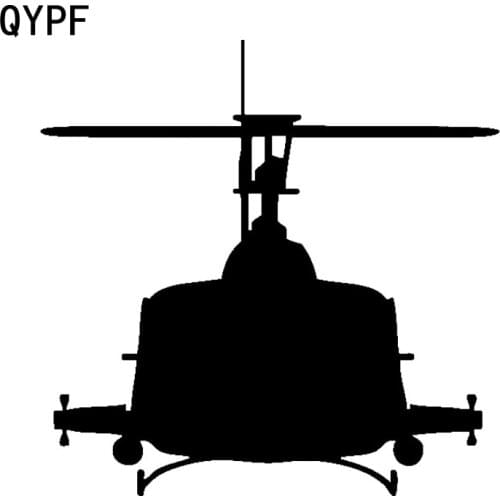 QYPF 15.6cm*15.5cm Gigantic Helicopter Light Car Sticker Vivid Beautiful Vinyl Delicate Decal Pattern Style C18-0698