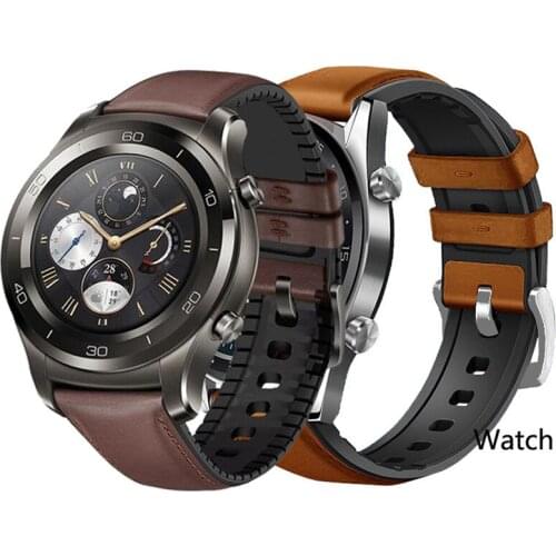 22mm Watch Strap For Samsung galaxy watch 46mm Genuine Leather Band Silicone Bracelet Watchband Gear S3 Frontier&Classic Belt