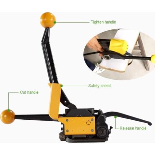 Hand held Sealless Steel Strip Buckle Baler 1/2"-3/4" Band Manual Strapping Tool Strapper A333 strapping Machine