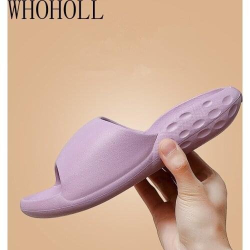 Women Thick Platform Slippers Summer Beach Eva Soft Sole Slide Sandals Comfortable Men Ladies Indoor Bathroom Anti-slip Shoes
