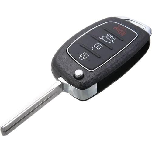 4 Buttons Flip Folding Car Key Case Key Fob Cover Shell Fit For HYUNDAI Santa Fe (ix45) 2013-2014