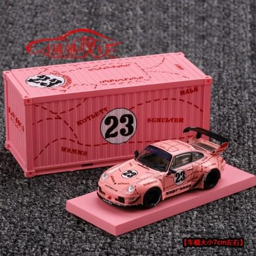 Tarmac Works1:64 Container Porsche RWB 993 Diecast Collection of Simulation Alloy Car Model Children Toys