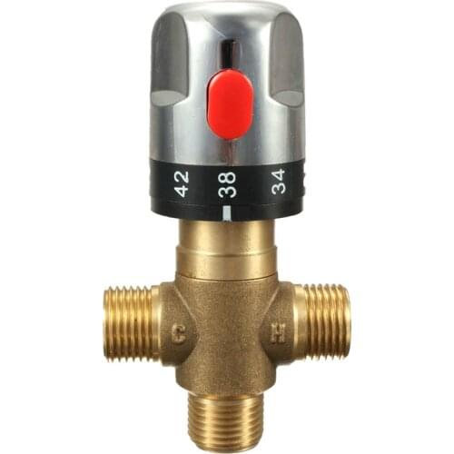 1PC Brass Pipe Thermostat Faucet Thermostatic Mixing Valve Bathroom Water Temperature Control Faucet Cartridges
