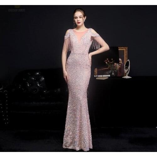 Evening Gowns for Women Sequin Evening Dress Mermaid Dresses Woman Party Night Floor-Length Evening Dresses
