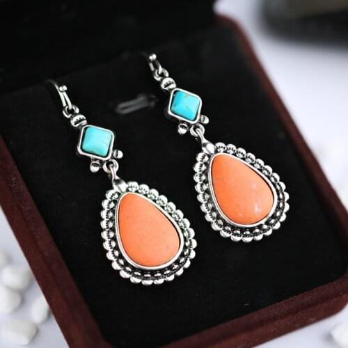 Huitan Vintage Women Earrings Fashion Wedding Enaggement Accessories Jewelry Earrings For Women With Unique Stone Setting