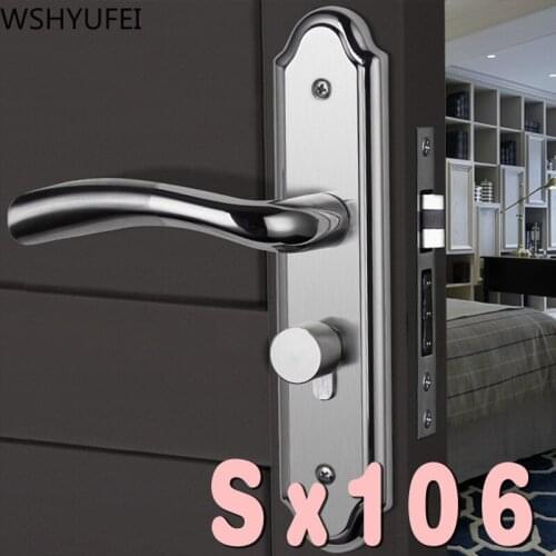 European Style Silent Room Door Lock Handle Fashion Interior Door Handle Lock Luxury Anti-theft Door Lock Furniture Hardware