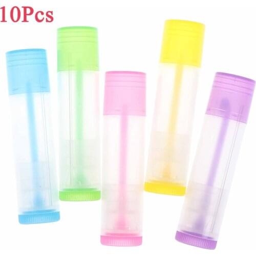 10Pcs 5g Lipstick Tube Empty Lipstick Lip Balm Tube Container Holder Empty Cosmetic Containers Glue Stick Clear Travel Bottle
