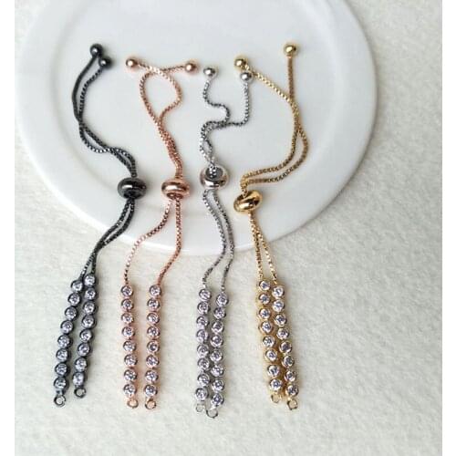 10 PCS Mix color Chain Bracelet Adjustable Chain Macrame Bracelet For DIY Women Jewelry finding BG88