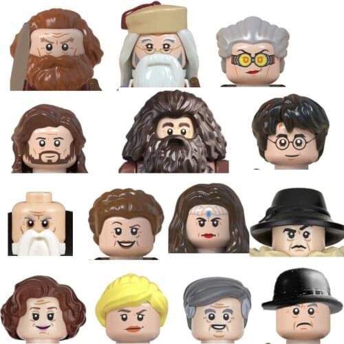 14Pcs Mini Figures Doll Building Blocks Action Character Head Body Parts Children Educational Toys Kids Boys Gifts