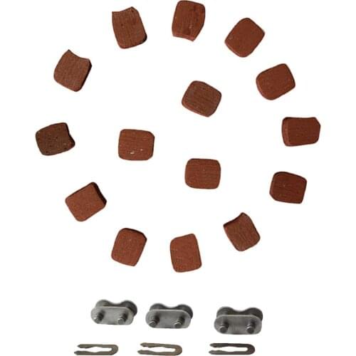 3xChain Master Link&15xSquare Clutch Pads 49cc 80cc 2 Stroke Motorized Bike