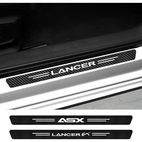 4PCS/Set Car Styling Door Sill Threshold Stickers for Mitsubishi Lancer EX Outlander ASX Ralliart Auto Protector Accessories