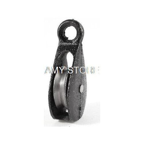 40kg/0.04T Cargo Lifting Tackle Single Groove Sheave Pulley Black
