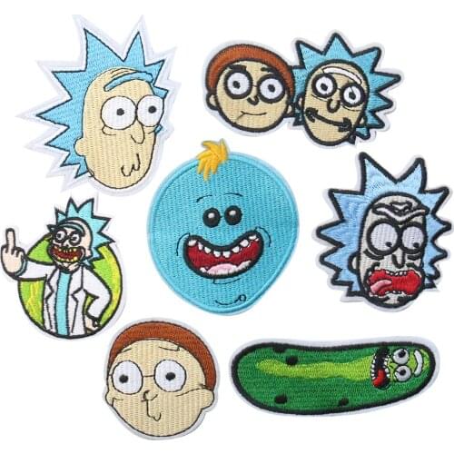 5PC Cartoon Anime Peripheral Doctor Medicine Cucumber Embroidery Iron on Patch Applique Badge DIY Sewing Accessory Fan Collect