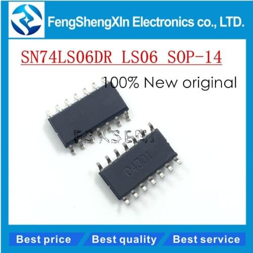 50pcs/lot NEW SN74LS06DR SN74LS06 74LS06 LS06 SOP14 HEX INVERTER BUFFERS/DRIVERS WITH OPEN-COLLECTOR HIGH-VOLTAGE OUTPUTS
