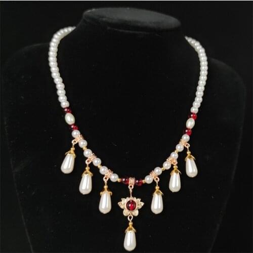 Antique Retro Collar Pearl Necklace Classical Cheongsam Necklace Accessories