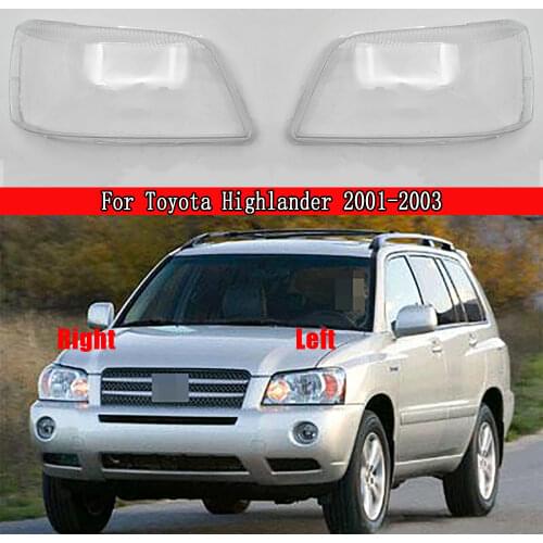 Car Lamp Shell Masks Front Headlight Cover Lens For Toyota Highlander 2001 2002 2003 Glass Auto Headlamp Lampshade Transparent