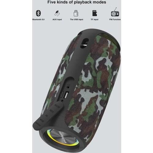 HOPESTAR P29 Wireless Bluetooth Speaker Portable Sound Column Outdoor Waterproof Subwoofer with RGB Colorful Glare caixa de som