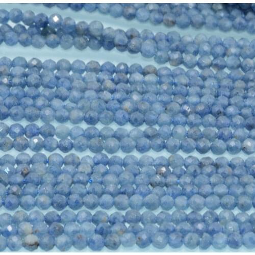 Natural Simple Quality Sapphire from Sri Lanka Faceted Round Beads 4mm
