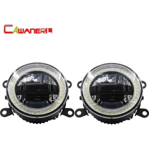 Cawanerl 2 Pieces Car LED Lens Fog Light Angel Eye Bulb DRL Daytime Running Lamp 12V For Scion FR-S FRS 2012 2013 2014 2015 2016