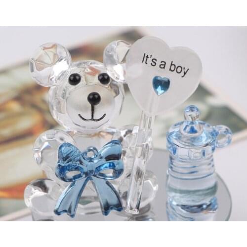 K5 Crystal Bear Nipple Baptism Baby Shower Souvenirs Party Christening Giveaway Gift Wedding Favors and Gifts For Guest