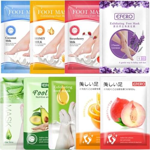 9Pack Feet Exfoliating Foot Masks Pedicure Socks Exfoliation Scrub for Feet Mask Remove Dead Skin Heels Foot Peeling Mask Spa