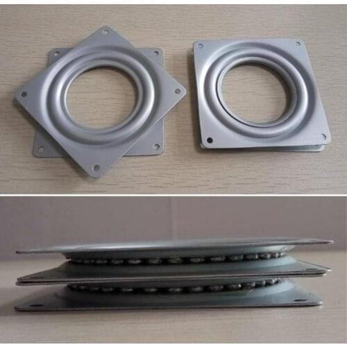 Mechanical Projects Square Exhibition Turntable Bearing Swivel Plate Base Hinges Hardware Fitting Desk Tool 4.5 inch Useful 2019