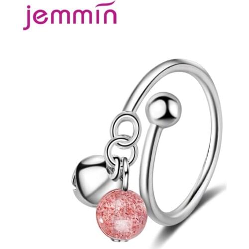 New Hot 925 Sterling Silver Ring Resizable Trendy Ball Design High Quality Best Gift For Women Girls Party Appointment Wholesale