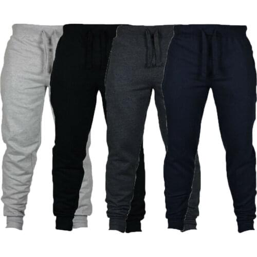 New arrival high waist Mens Jogger Pants Sweatpants Fleece Terry Active Gym Lounge Sleep Slim Fit plus size S-2XL