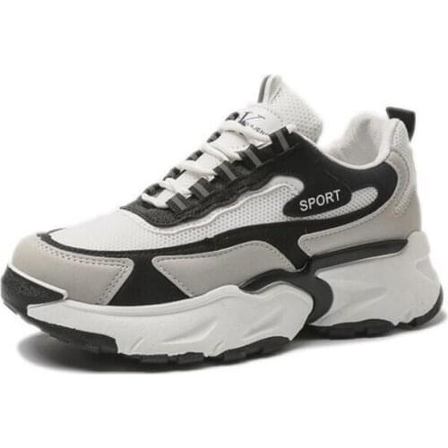 New womens sneakers fashion mesh stitching breathable and comfortable thick-soled non-slip lightweight casual shoes women