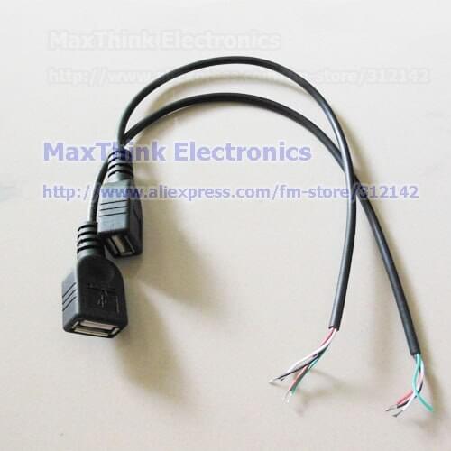USB female socket data adapter plug jcak Cable ,4Pin Cable ,Soldering ,DIY ,8pcs , Free shipping