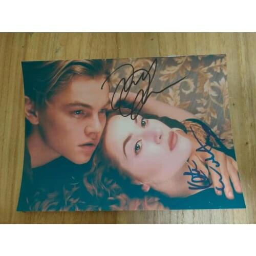 Hand signed Leonardo DiCaprio Kate Winslet Titanic autographed photo 5*7 022021
