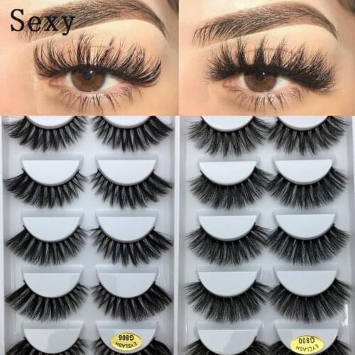 Sexy G8 50 lots wholesale mink eyelashes hand made false eyelash natural long 3d mink lashes makeup natural false lashes in bulk
