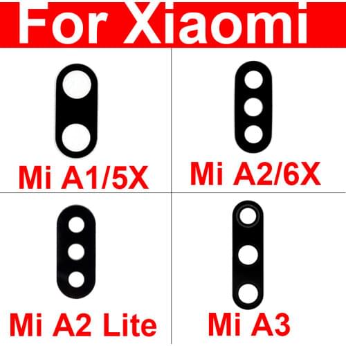 Rear Camera Glass Lens With Adhesive Sticker For Xiaomi Mi 5X 6X A1 A2 Lite A3 Redmi 6 Pro Back Camera Glass Lens Repair Parts
