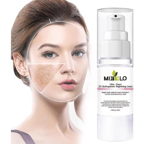 Ultra-potent 2% Hydroquinone Brightening Cream Propylene Fade Brighten 30ml Cream Whitening Spots Face Q0U6