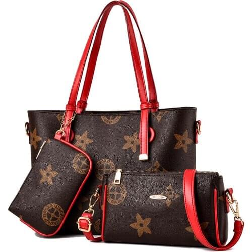 Three pcs Set Bags Luxury Handbag Women Bags Designer Shoulder Bag for Women 2019 Tote Bags Sac a Main Femme Ladies Hand Bags