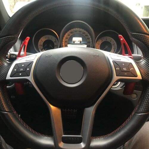 Car Steering Wheel Paddle Shift Extension Shifters DSG For Mercedes Benz A B M Class W176 W246 GLK SLK CLA GLA Sticker styling