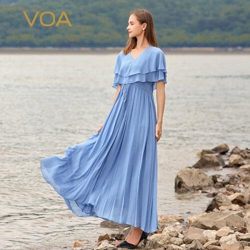 Синие летние платья VOA China At AliExpress