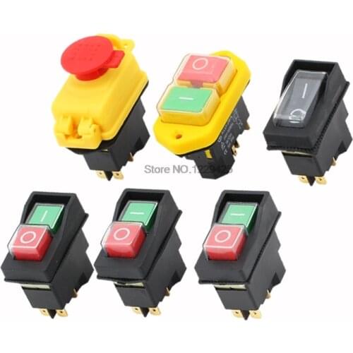 Waterproof Magnetic Push Button Switch KLD 28A KJD12 12A 220V KLD-28