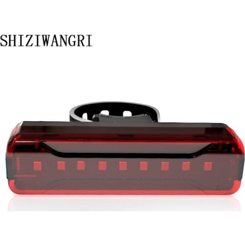 SHIZIWANGRI 2600mAh LED Taillight Bicycle USB Rechargeable Safety Warning Light Bike Rear Tail Light Flashlight