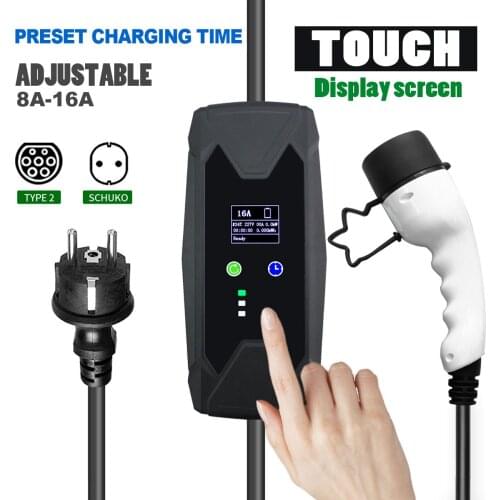 EV Charger 32A 7.5W adjustable Type 2 Setable EU Electric Car Iec 62196 EV Charger Controller