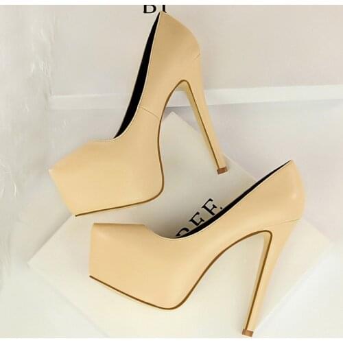 2021 Women Extreme 13.5cm High Heels Platform Pumps Lady Sexy Heels Burgundy Pumps Pole Dance Escarpins Fetish Stripper Shoes