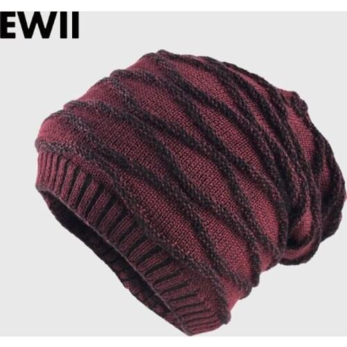 2017 Unisex striped winter hat women beanies hats for men beanie knitted cap skullies women wool bonnet caps gorro feminino