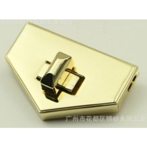 10 pieces/lot) Factory wholesale bags handbags metal polygon twist lock decorative buckle hardware accessories