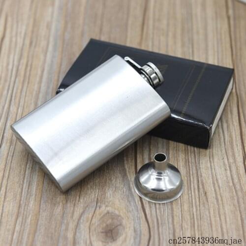 100pcs 4oz Flask Hip Liquor Whisky Flask Alcohol Cap Funnel Drinkware Bottle Stainless Steel