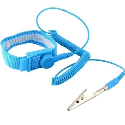 2X Anti-Static Wrist Strap ESD Grounding Discharge Band Clip On Adjustable Cord