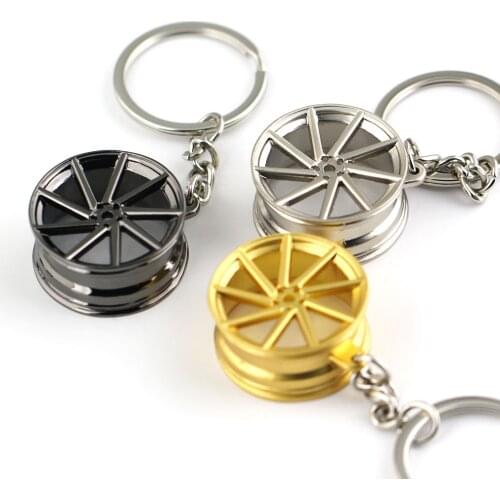 3D wheel hub keychain key ring wheel rim key chain key holder high quality car sleutelhanger chaveiro llaveros hombre