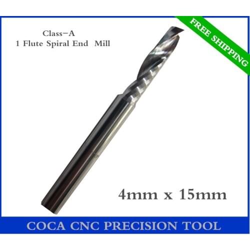 4mm*15mm,Freeshipping CNC Solid carbide woodworking router bit,Tungsten Class-A1 Flute end mill,MDF,PVC,Acrylic,milling cutter