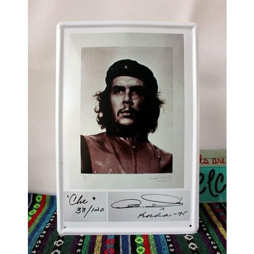 50pcs/lot Metal Sign shabby chic Retro Guevara painting Vintage Tin sign Decoration House Cafe bar Metal painting Poster decor A