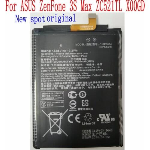 New High Quality 5000mAh C11P1614 Battery For ASUS ZenFone 3S Max ZC521TL X00GD Mobile Phone