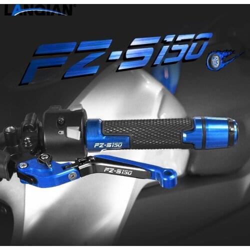 For Yamaha FZS150 Motorcycle Accessories Aluminum Brake Clutch Levers Handlebar Hand Grips Ends FZS 150 2015 2016 Parts
